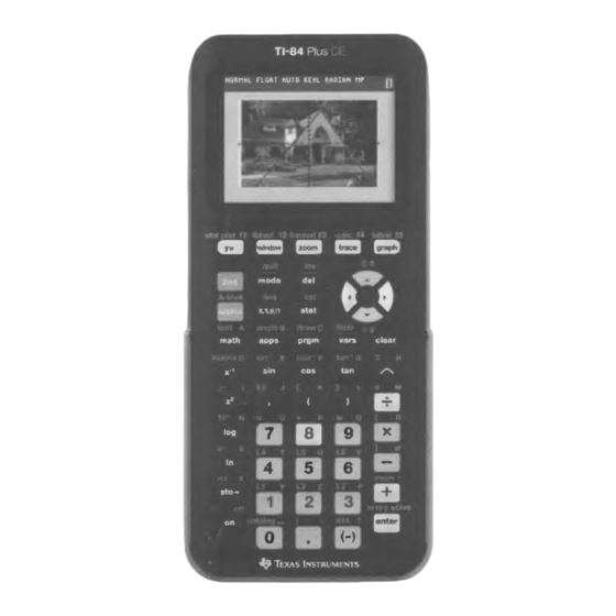 Texas Instruments Tl-84 Plus CE Manuals