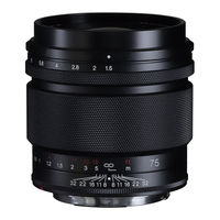 VOIGTLANDER NOKTON 75mm F1.5 Aspherical RF-mount Instruction Manual