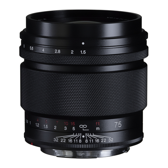 VOIGTLANDER NOKTON 75mm F1.5 Aspherical RF-mount Instruction Manual
