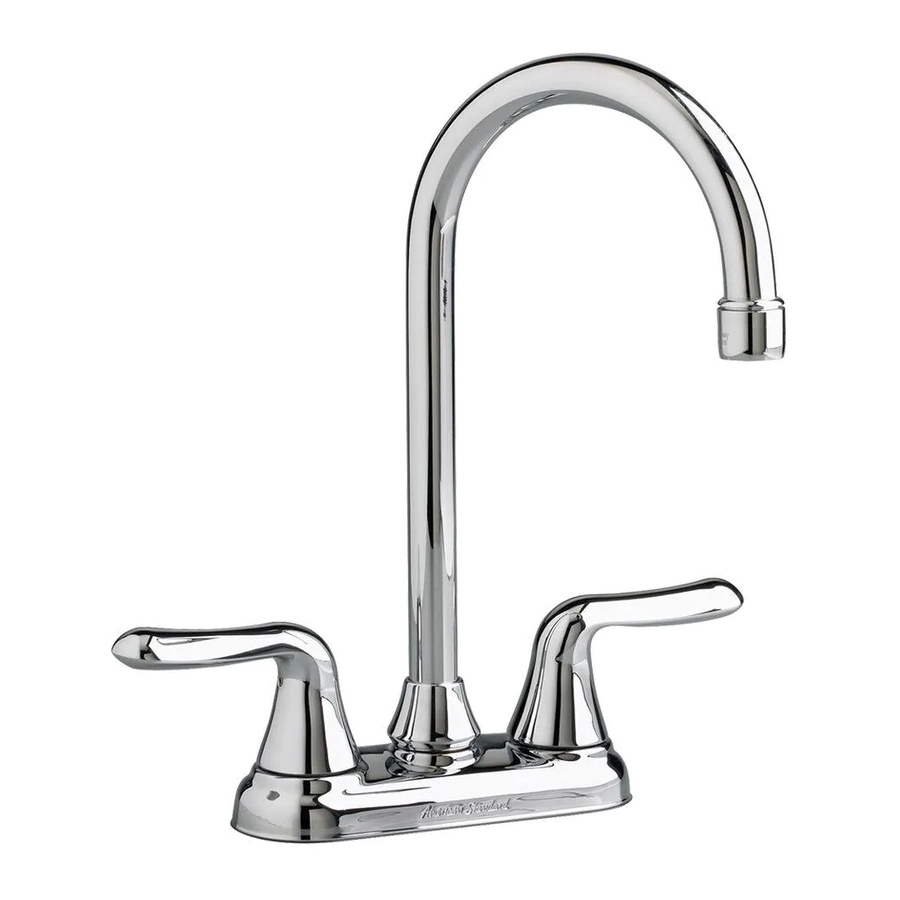 American Standard Colony Set Two-Handle Centerset Bar Sink Faucet 2475.500 Specification Sheet