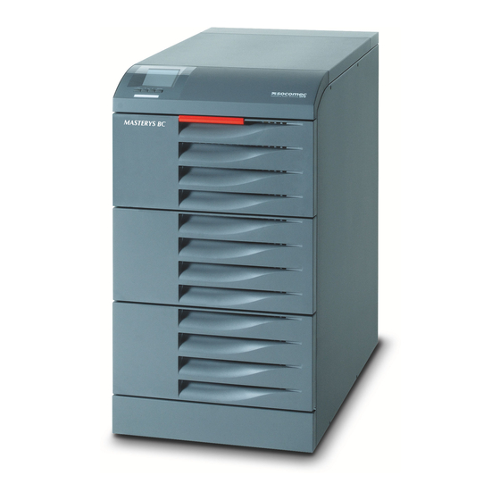 socomec Masterys Green Power Installation And Operating Manual