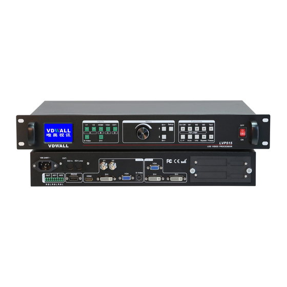 Vdwall LVP515 series Quick Manual