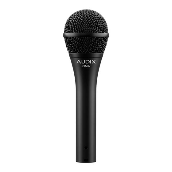 Audix OM6 Manual