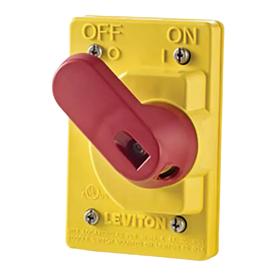 Leviton Wetguard COVER-S Installation Instructions