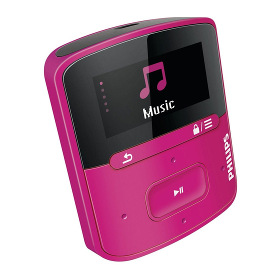 Philips GOGEAR SA4RGA02 MP3 Player Manuals