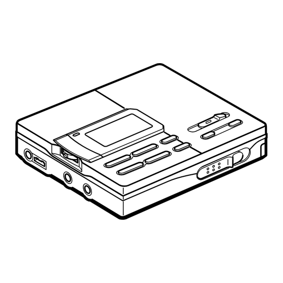 Sony Walkman MZ-R91 Operating Instructions Manual