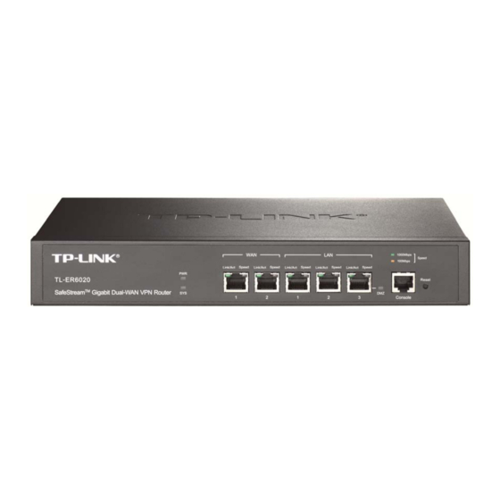 TP-Link SafeStream TL-ER6020 User Manual