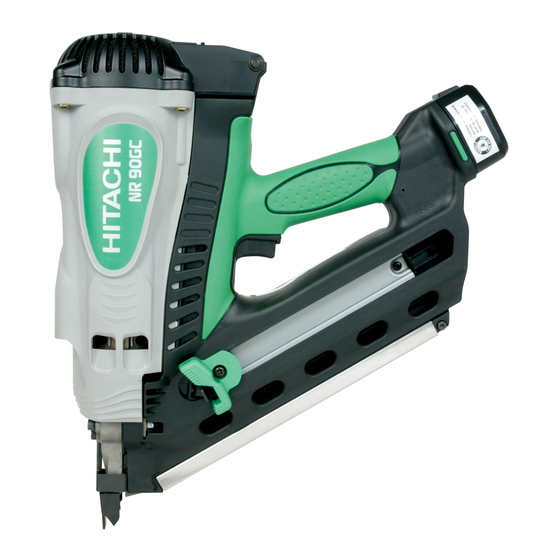 Hitachi NR90GC - 3-1/2" Gas Powered Clipped Head Framing Nailer Technical Data And Service Manual