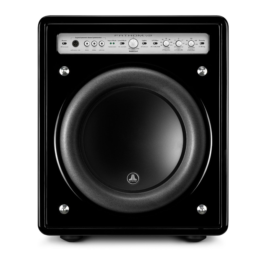 JL Audio Fathom f110 Owner's Manual