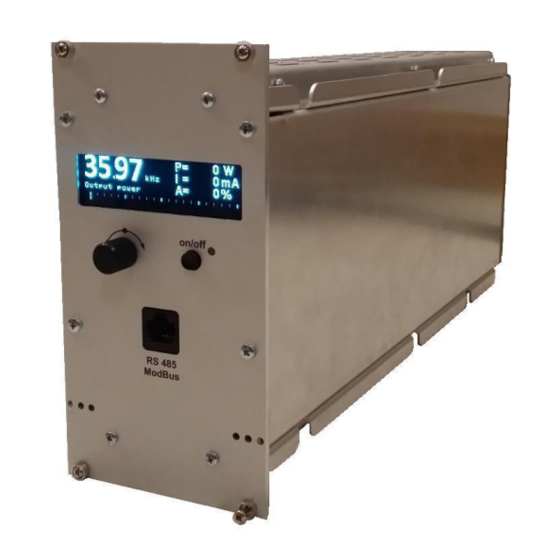MPI Ultrasonic generator Manual