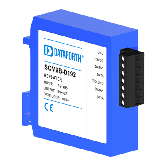 Dataforth SCM9B-D192 Series User Manual