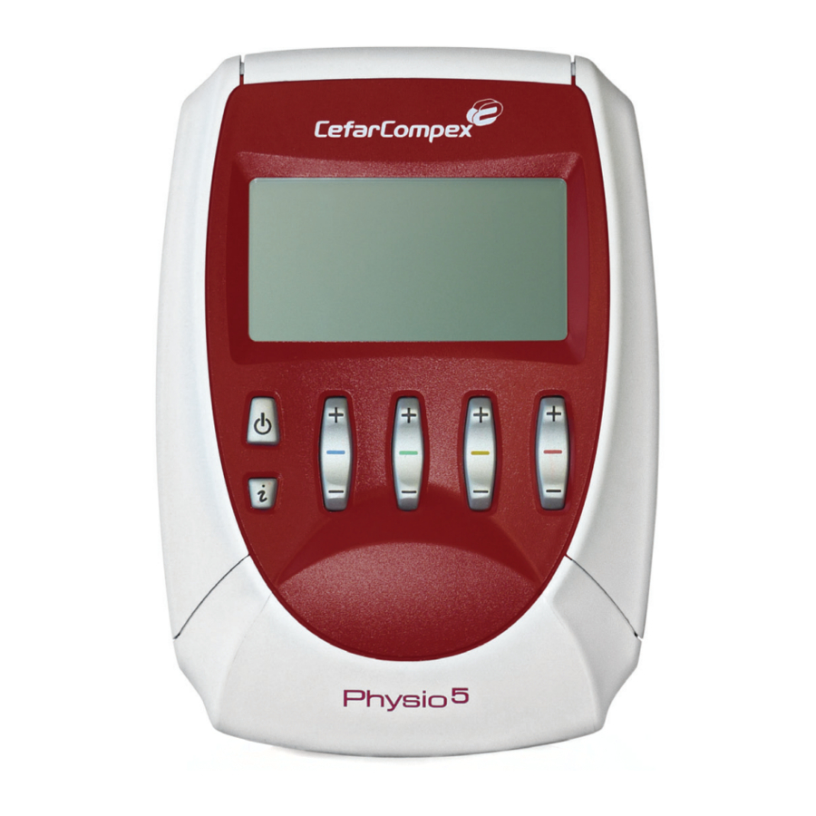 CefarCompex Physio 5 Quick Start Guide