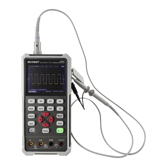 VOLTCRAFT DSO-2202H + AFG Quick Manual