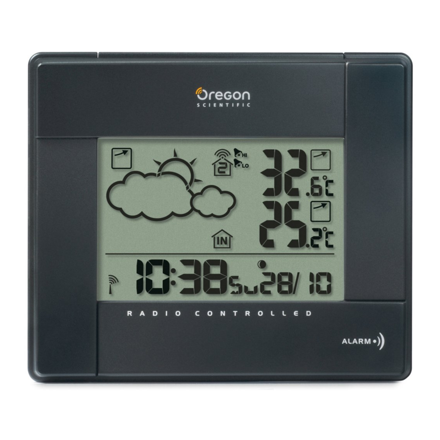 Oregon Scientific BAR386A - Weather Forecaster With Display Manual