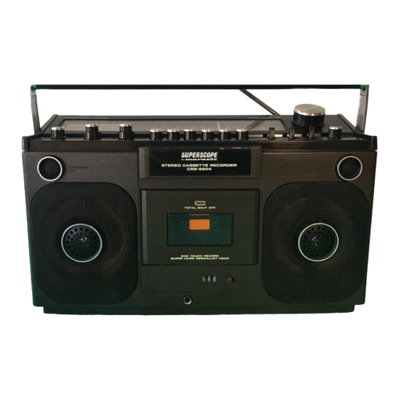 Marantz SUPERSCOPE CRS-2204 Manual