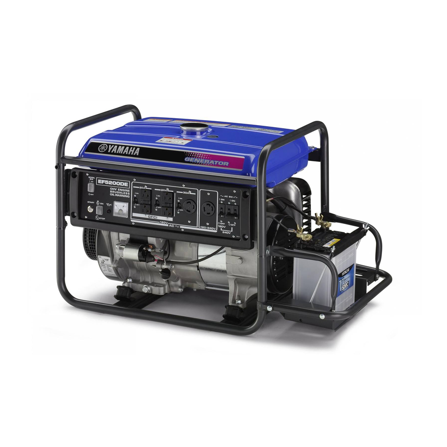 Yamaha EF5200DE - Premium Generator Owner's Manual