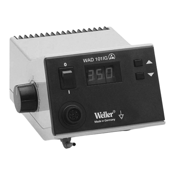 Weller WAD 101 Operating Instructions Manual