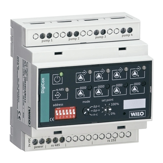 Wilo Control DigiCon Installation And Operating Instructions Manual