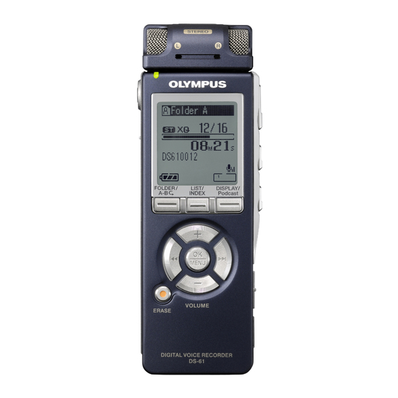 Olympus DS-61 Online Instructions Manual