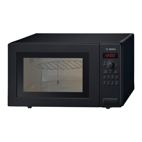 Bosch HMT84G461 Microwave Oven Manuals