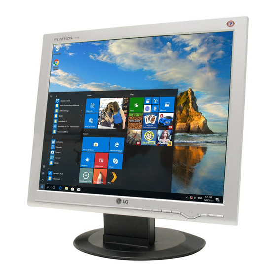 LG L1717SBN -  - 17" LCD Monitor Service Manual