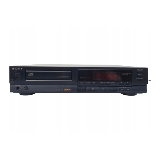 Sony CDP-550 Service Manual