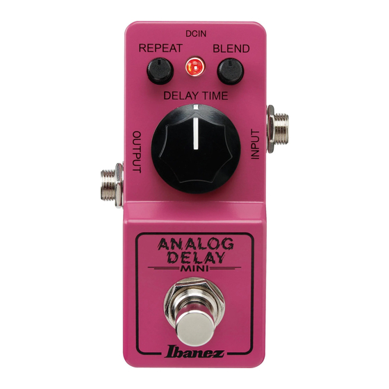 Ibanez Analog Delay Mini Owner's Manual