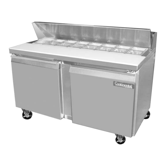 Continental Refrigerator SW27-8 Specifications