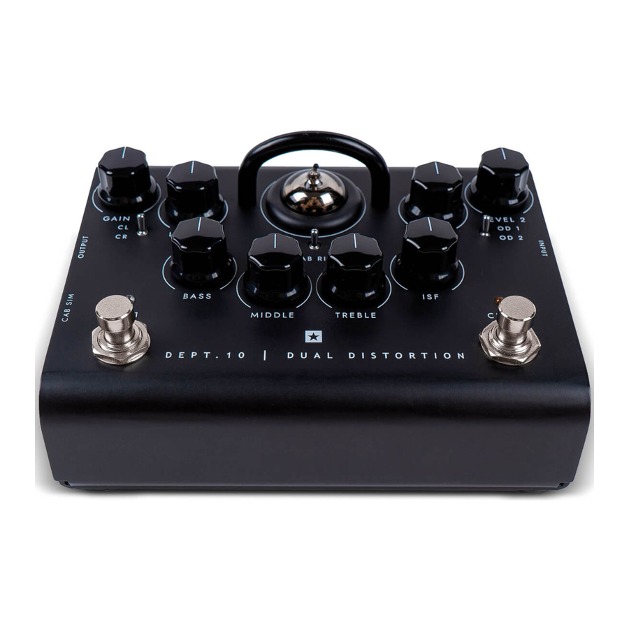 Blackstar DEPT. 10 DUAL DISTORTION - Pedal Manual