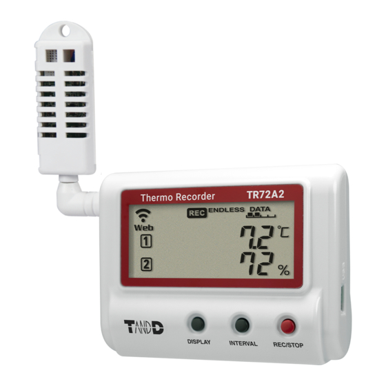 T&D TR7A2 Series User Manual