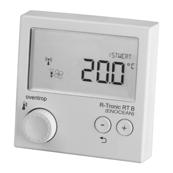 Oventrop ENOCEAN R-Tronic RT B Thermostat Manuals