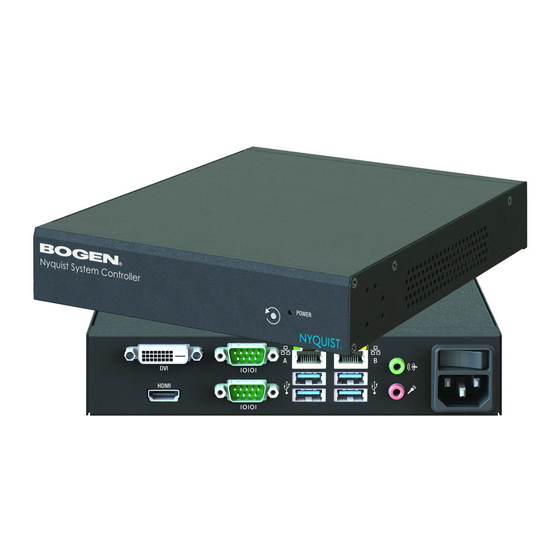 Bogen NYQUIST NQ-SYSCTRL Installation And Use Manual