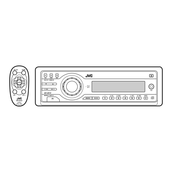 JVC KD-G615 Installation & Connection Manual