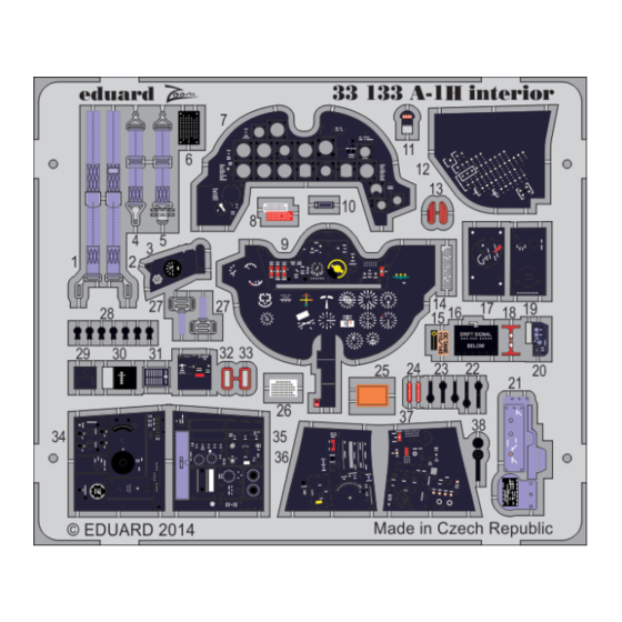 Eduard Zoom A-1H interior S.A. Assembly Instructions