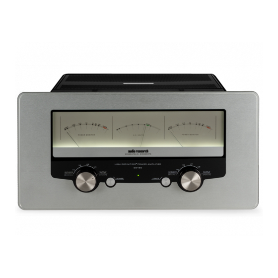 Audio Research GS150 Power Amplifier Manuals
