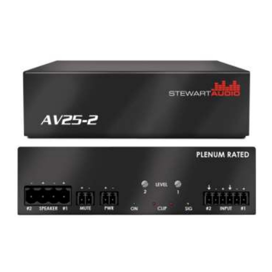 Stewart Audio AV25-2 User Manual