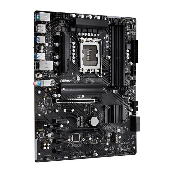 ASROCK H670 PG Riptide Manual