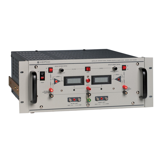 KEPCO BOP 500DM Operator's Manual