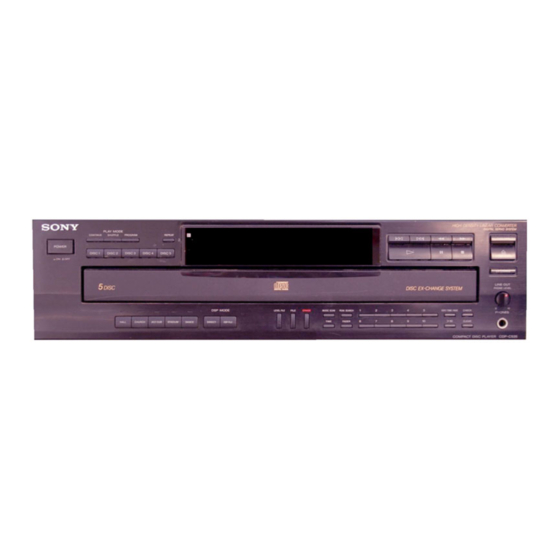 Sony CDP-C435 Service Manual