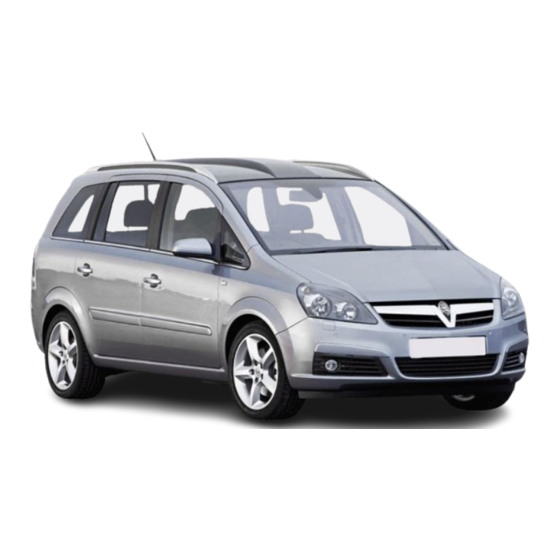 Vauxhall Zafira Quick Reference Manual