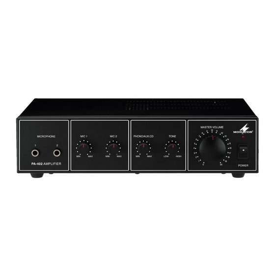 Monacor PA-402 Instruction Manual