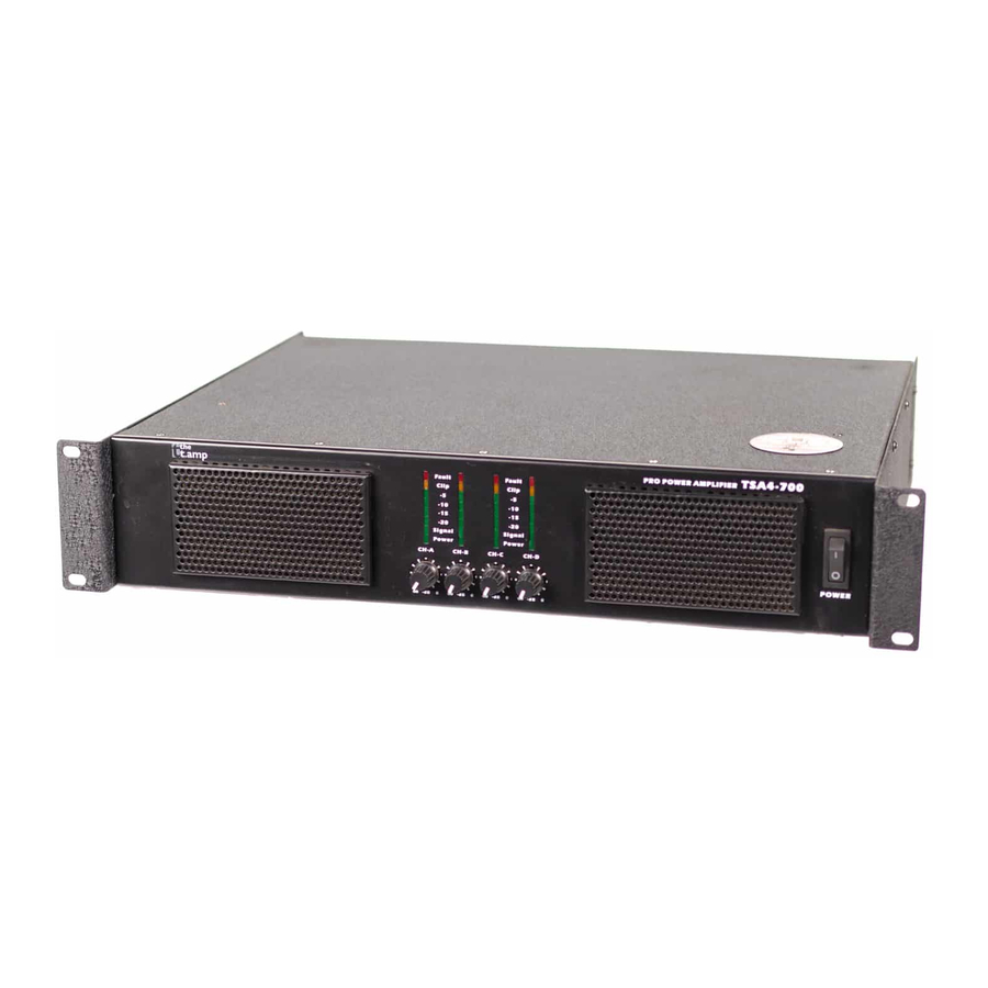 thomann TSA 4-700 Power Amplifier Manuals