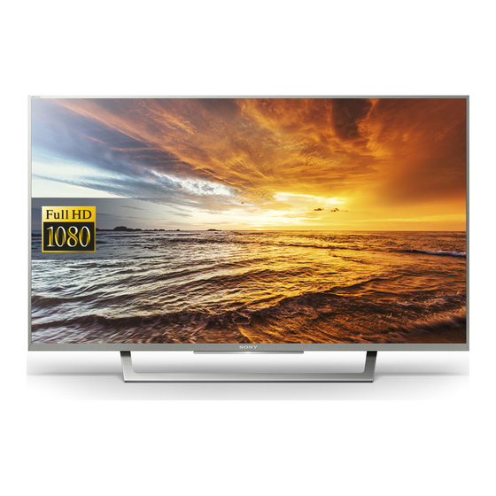 Sony KDL-32WD75x Setup Manual