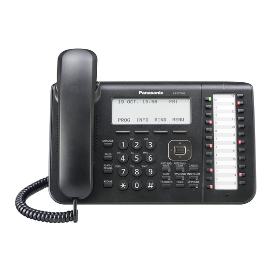 Panasonic SUNCO DT543 Training Manual