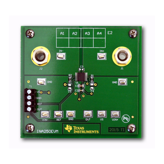 Texas Instruments INA250EVM User Manual