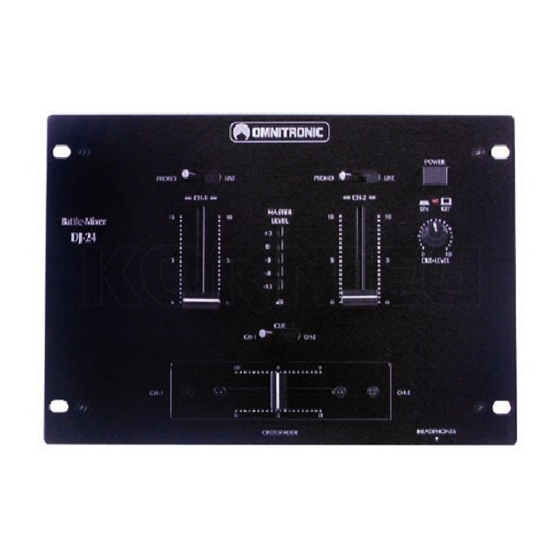 Omnitronic DJ-24 Service Manual