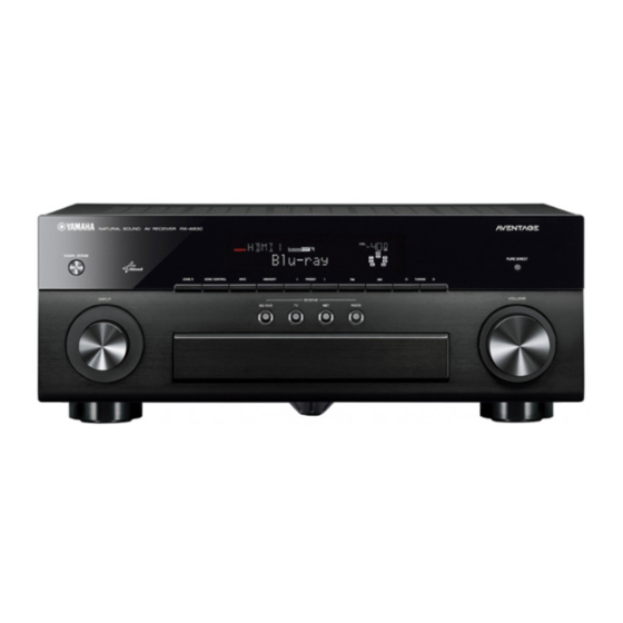 Yamaha RX-A830 Easy Setup Manual