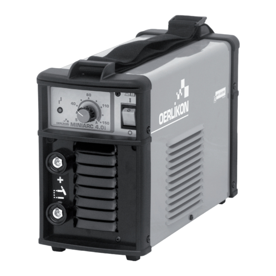 Oerlikon MINIARC 4.0i Safety Instruction For Use And Maintenance