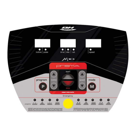 BH FITNESS Prisma M10 Manual