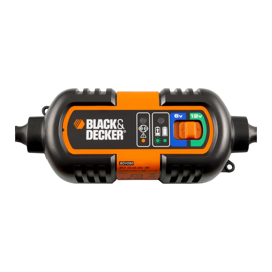Black & Decker BDV090 - Battery Charger Manual